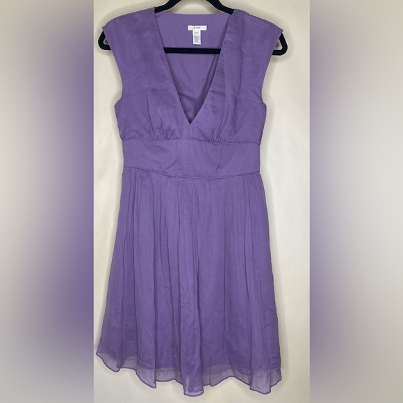 J. Crew Dresses & Skirts - J. Crew Silk Lavender Sleeveless V-Neck Dress Sz 4p